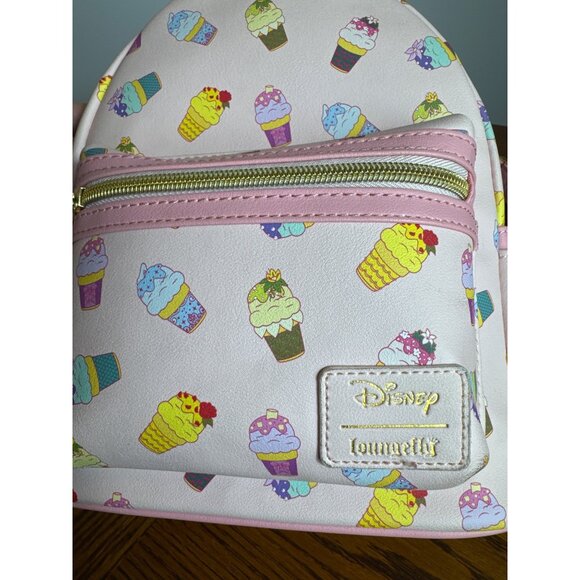 Disney Loungefly Princess Ice Cream Mini Backpack Pink - Picture 7 of 8